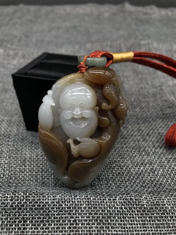 Laughing Buddha Handle Piece Nephrite - Image 3