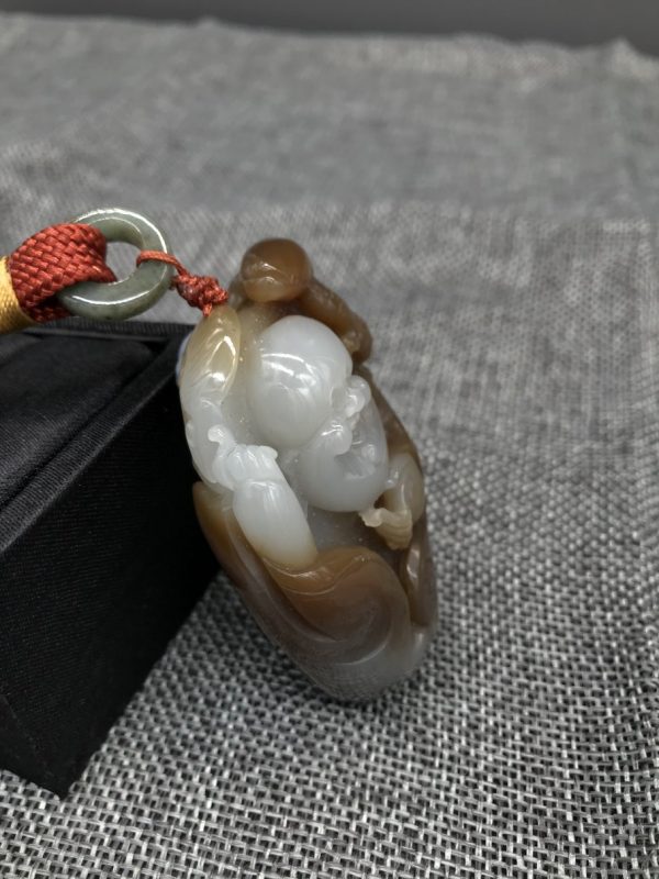 Laughing Buddha Handle Piece Nephrite - Image 2