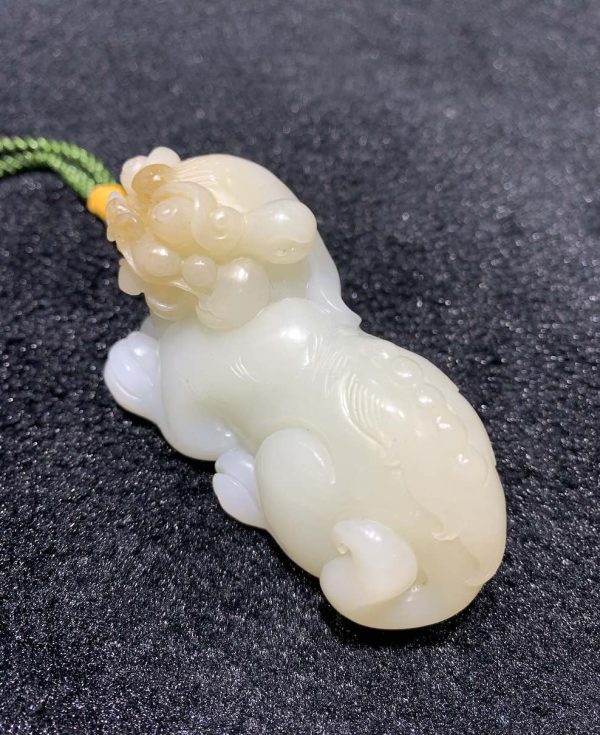 Natural white jade PiXiu carving nephrite - Image 5