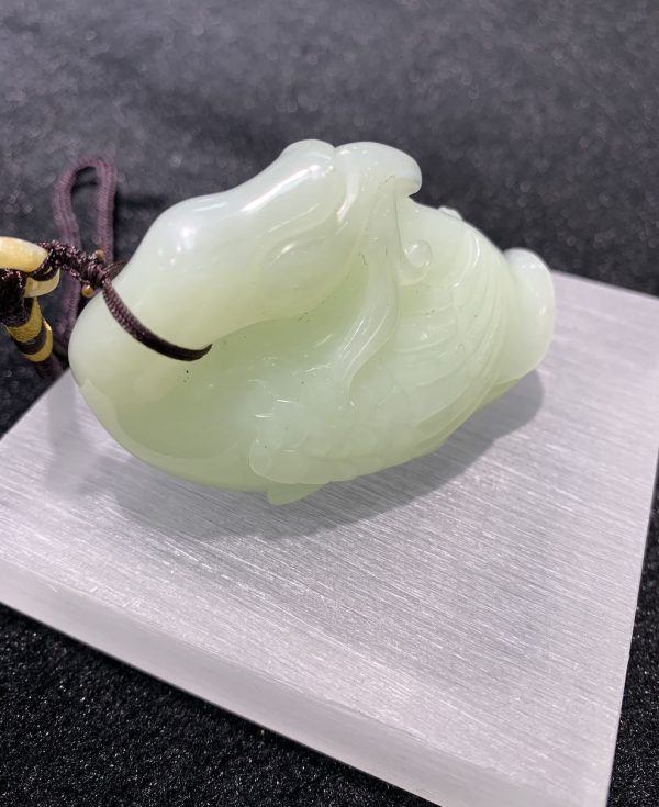 Natural white jade Swan Nephrite - Image 4