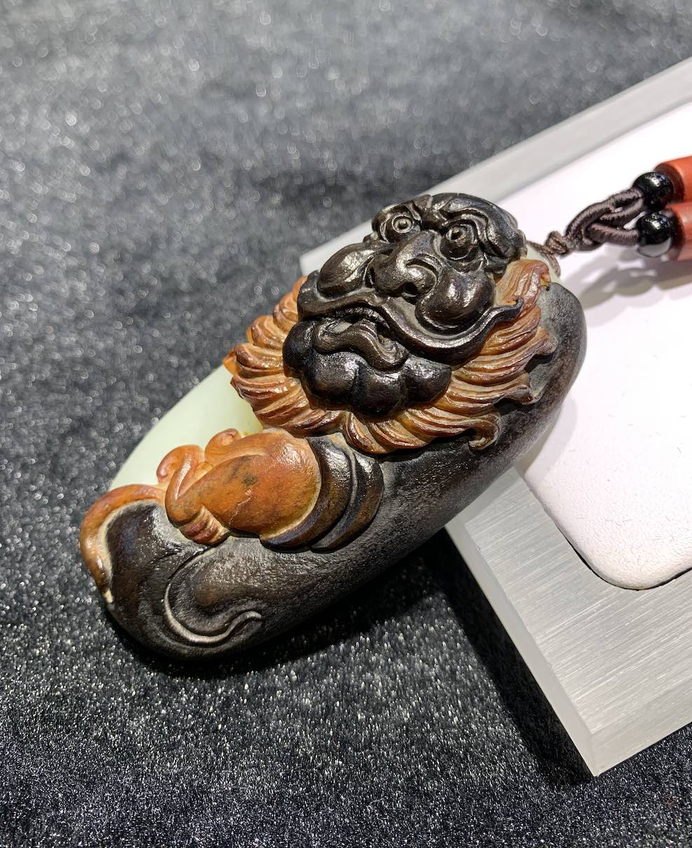 Natural white jade ZhongKui carving nephrite - Image 4