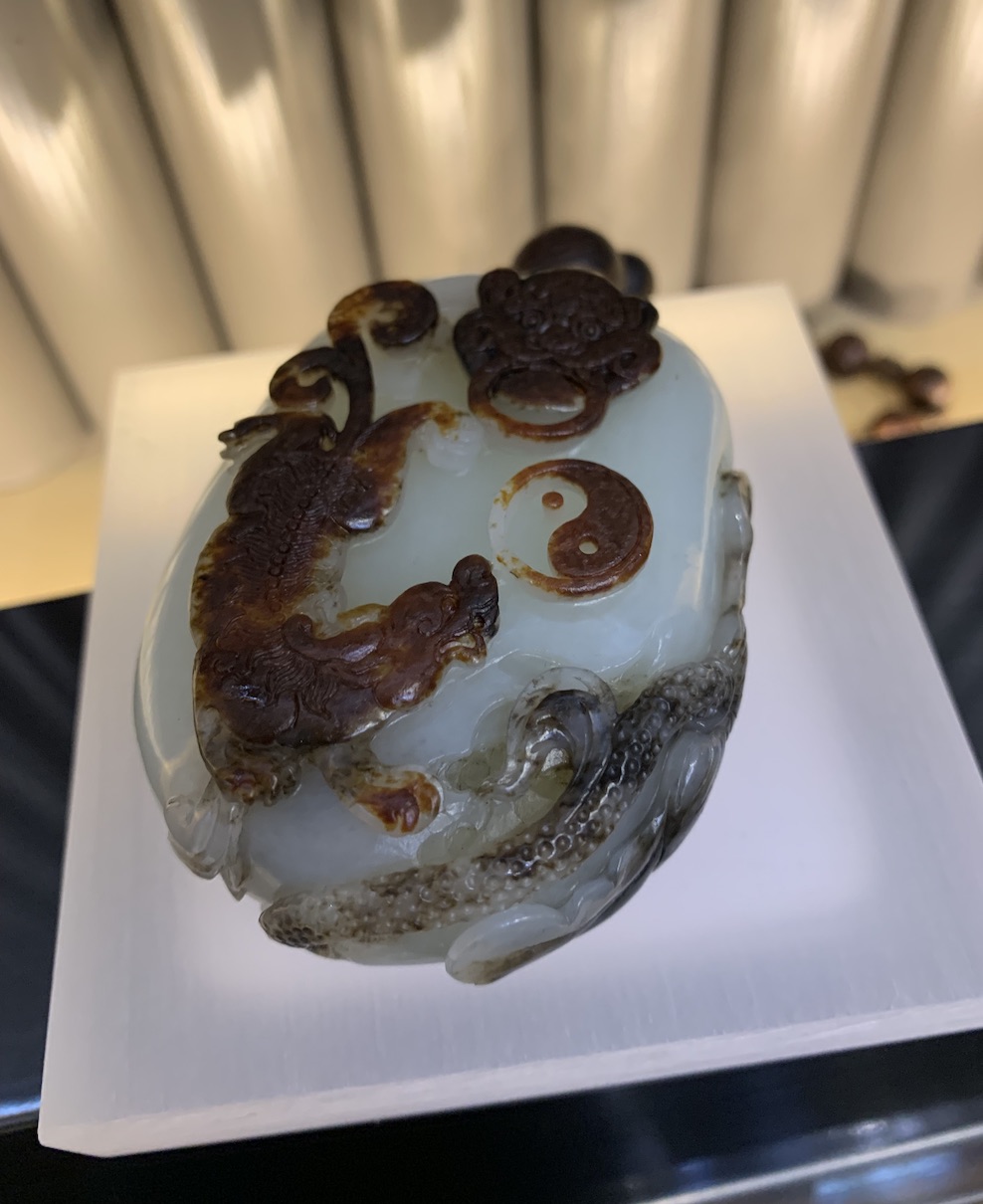 natural white jade Pixiu Lotus nephrite - Image 3