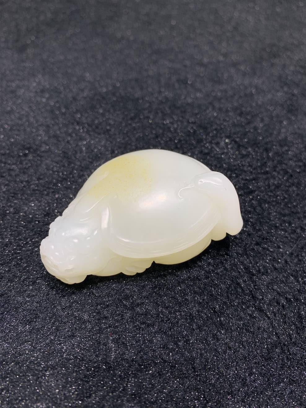 Natural white jade dragon turtle nephrite