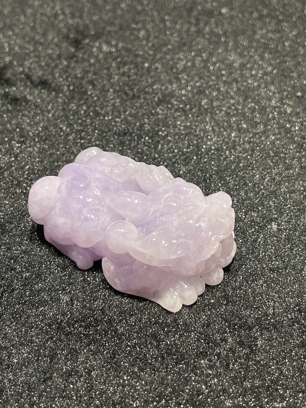 Icy translucent pink lavender Pixiu jadeite ornament - Image 3