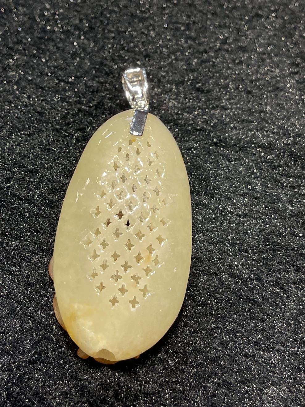 vivid honey yellow dragon carving jadeite pendant - Image 4