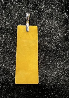 Translucent vibrant honey yellow safety jadeite pendant[SOLD OUT]