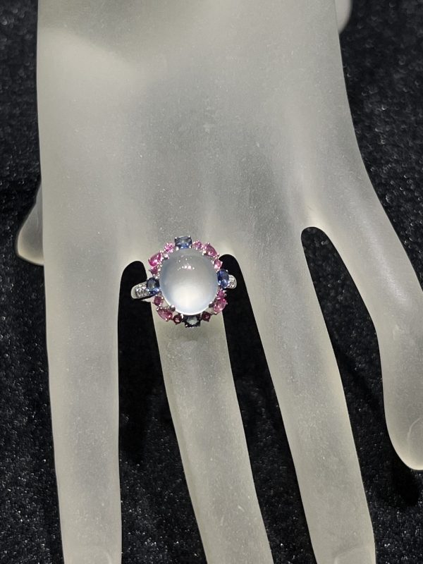 near Transparent glassy cabochon jadeite ring[SOLD OUT]