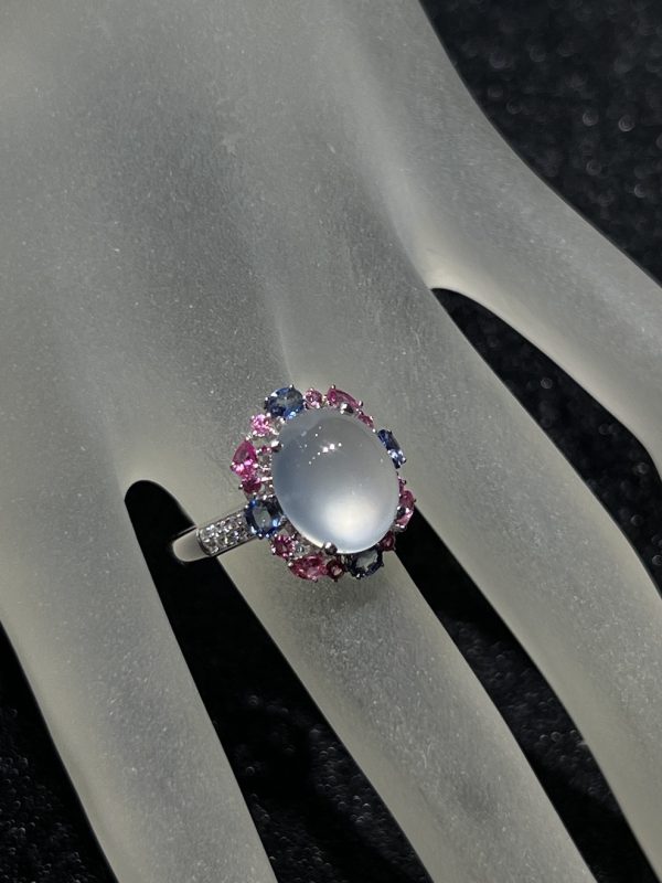 near Transparent glassy cabochon jadeite ring[SOLD OUT] - Image 2