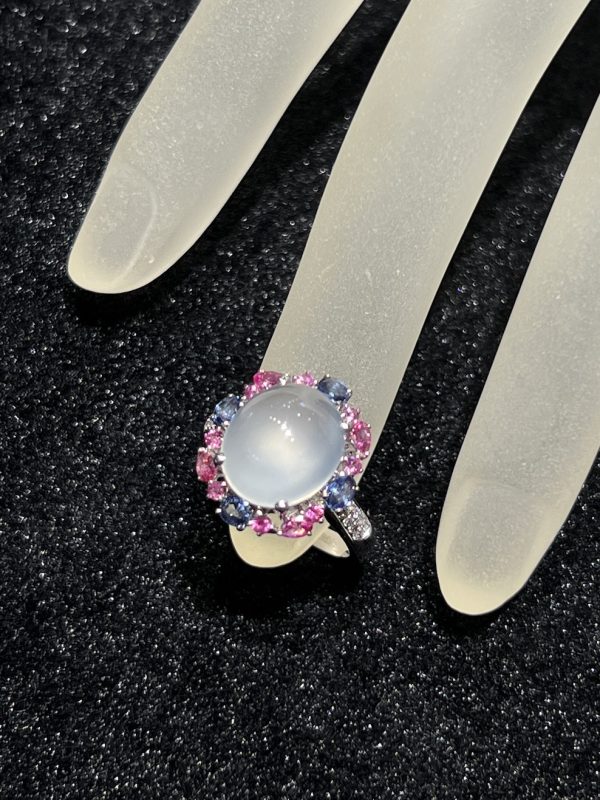 near Transparent glassy cabochon jadeite ring[SOLD OUT] - Image 5