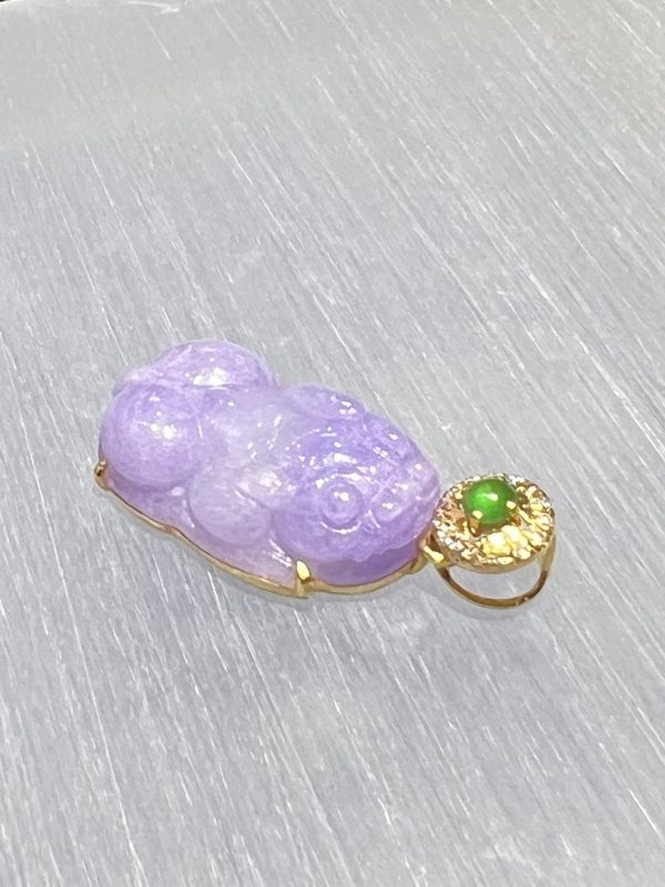 translucent lavender Pixiu jadeite pendant[SOLD OUT] - Image 5
