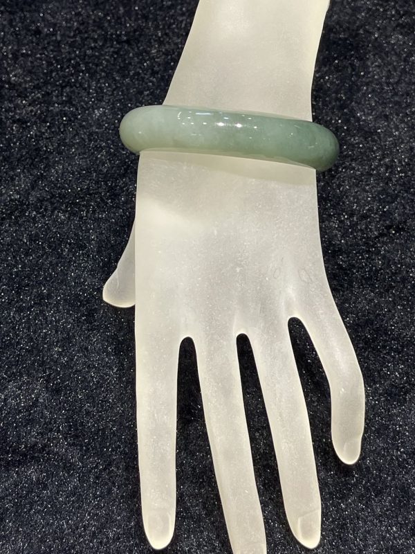 translucent bluish green jadeite bangle[SOLD OUT] - Image 2