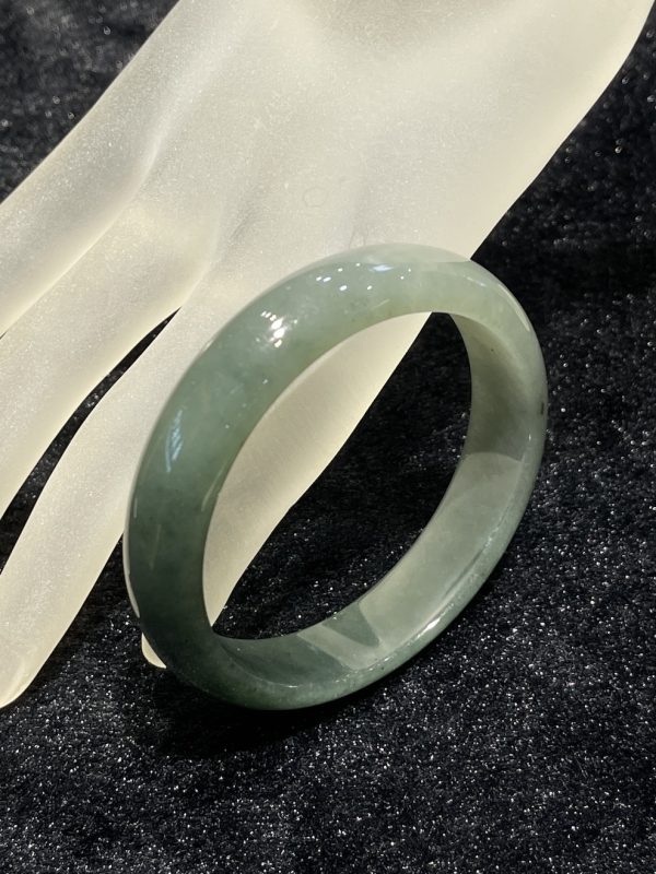 translucent bluish green jadeite bangle[SOLD OUT] - Image 5