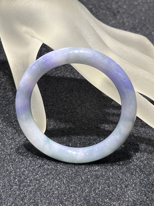 translucent lavender with green jadeite bangle[SOLD OUT]
