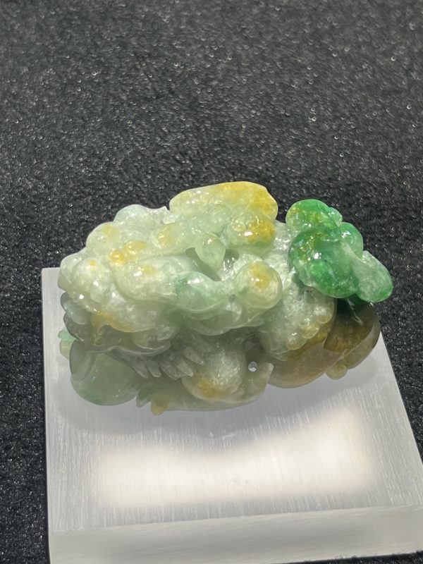 translucent triple colour Pixiu jadeite ornament