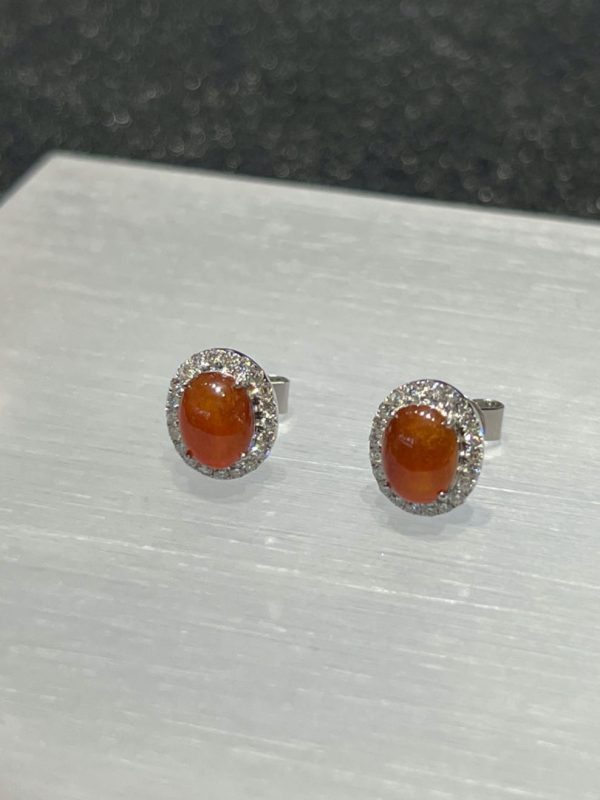 Icy translucent cabochon jadeite earring[SOLD OUT] - Image 4