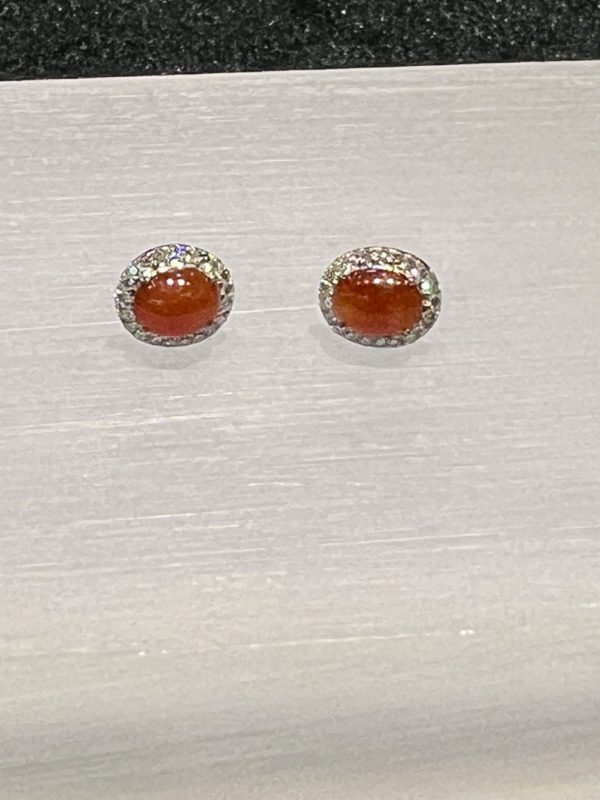 Icy translucent cabochon jadeite earring[SOLD OUT] - Image 3