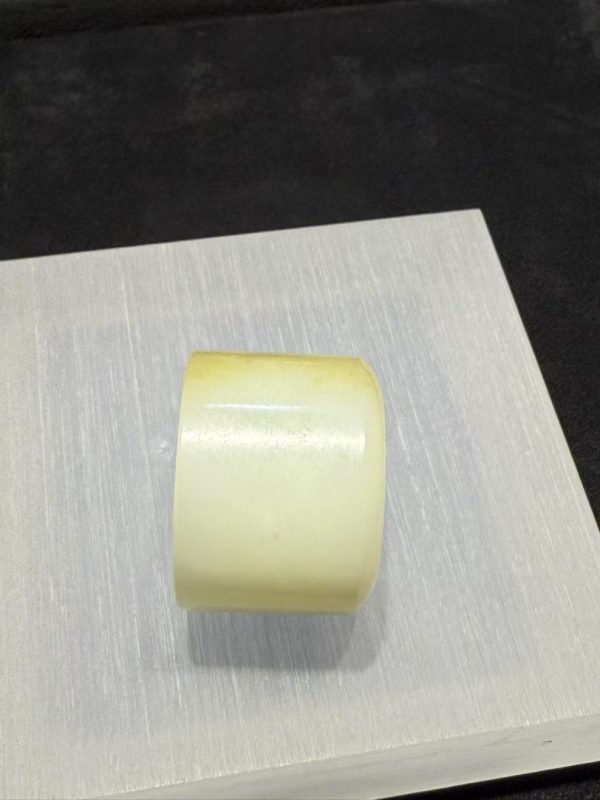 Traditional Chinese archery ring in natural white nephrite jade